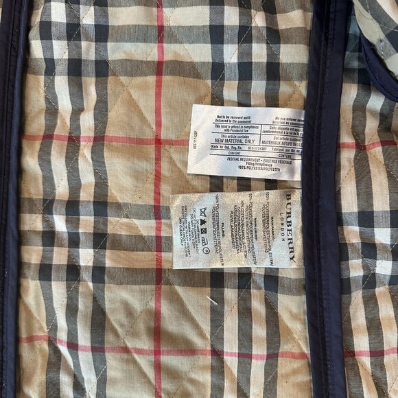 Barely worn Classic Burberry Brit Utility Jacket -- Large -- Purple - Picture 9 of 9
